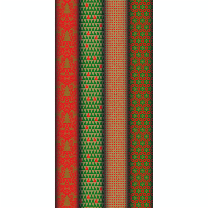 Papier cadeau kraft Dalécarlie Rouge 2 x 0,7 m - Clairefontaine - Rougier et Plé