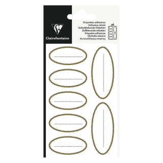 Étiquette adhésive Ovale or 28 pcs - Clairefontaine - Rougier et Plé
