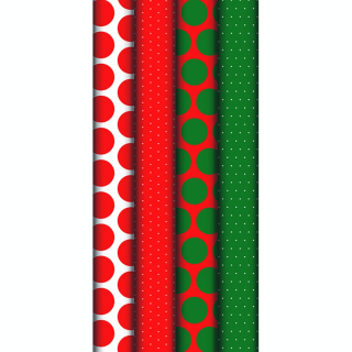 Papier cadeau Pois Rouge Vert rouleau 2 x 0,7 m - Clairefontaine - Rougier et Plé