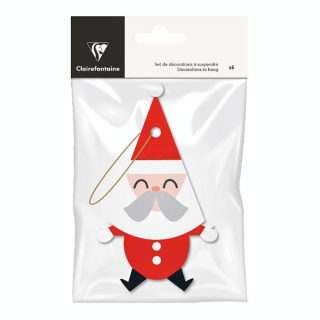 Père Noël Blabla à suspendre 6 pcs - Clairefontaine - Rougier et Plé