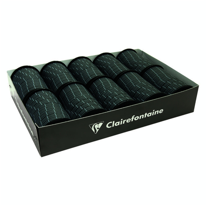 Ruban noir à carreaux 10 mm x 10 m - Clairefontaine - Rougier et Plé