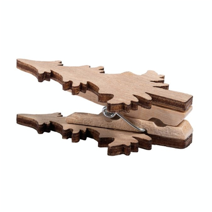Pince Sapin de noël en bois 4 pcs - Rayher - Rougier et Plé
