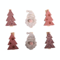 Pince Sapin et Père Noël en bois 4 pcs - Rayher - Rougier et Plé