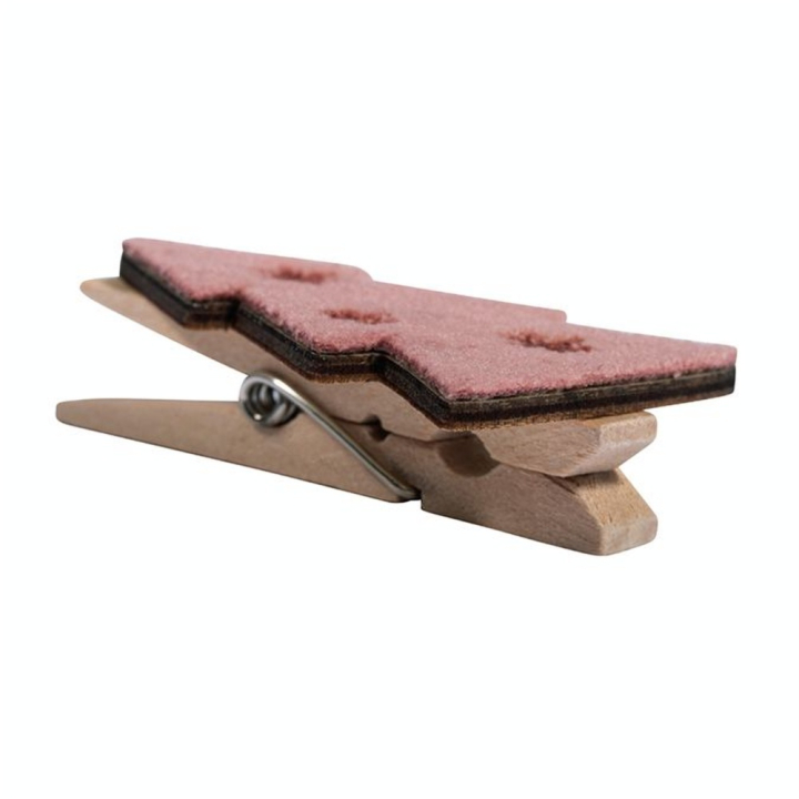 Pince Sapin et Père Noël en bois 4 pcs - Rayher - Rougier et Plé