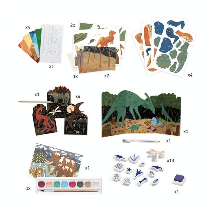 Coffret multi-activités Le monde des dinosaures - Djeco - Rougier et Plé