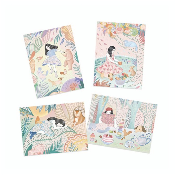 Cartes à gratter Le pique-nique - Djeco - Rougier et Plé