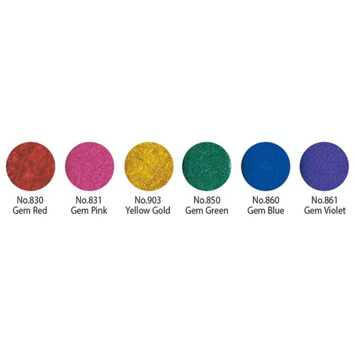 Aquarelle japonaise Gansai Tambi Set 6 godets Gem - Kuretake - Rougier et Plé