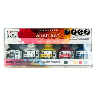 Encre acrylique Abstract Set 5 x 30 ml - Sennelier - Rougier et Plé