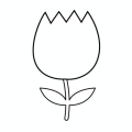Tampon bois Tulipe 2,6 x 3,6 cm - Artemio - Rougier et Plé