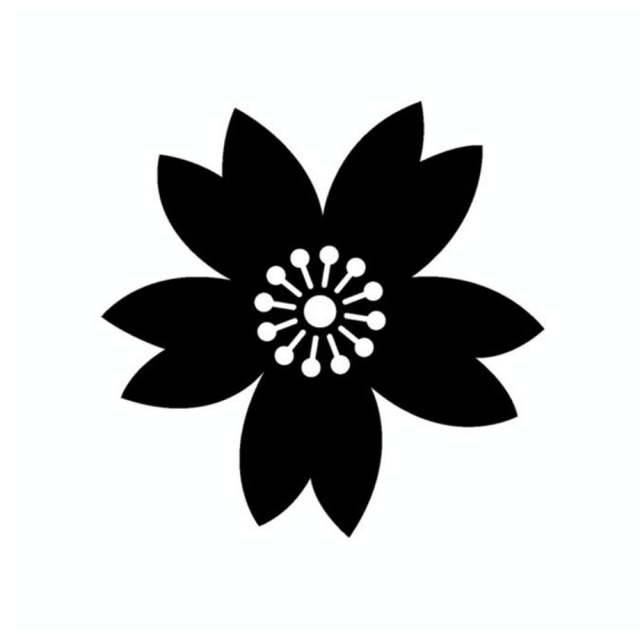 Tampon bois fleur 2 x 2 cm - Artemio - Rougier et Plé