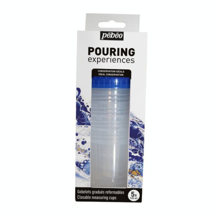 Gobelets gradués Pouring Expérience 5 x 120 ml - Pébéo - Rougier et Plé