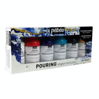 Peintures acryliques Pouring Expérience 6 x 118 ml - Pébéo - Rougier et Plé