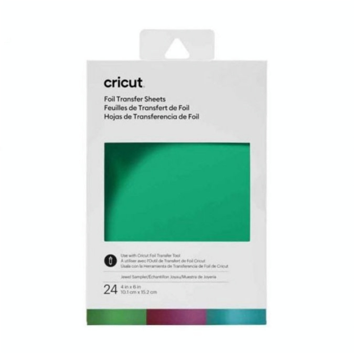 Feuille de transfert de foil Assortiment Jewel 10 x 15 cm 24 pcs - Cricut - Rougier et Plé
