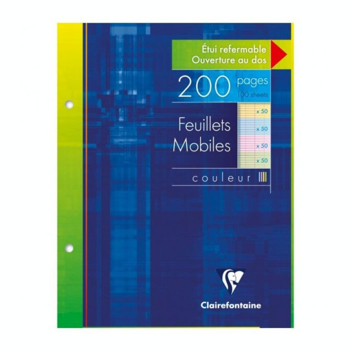 Feuillet mobile Couleurs grands carreaux Séyès 17 x 22 cm 100F - Clairefontaine - Rougier et Plé