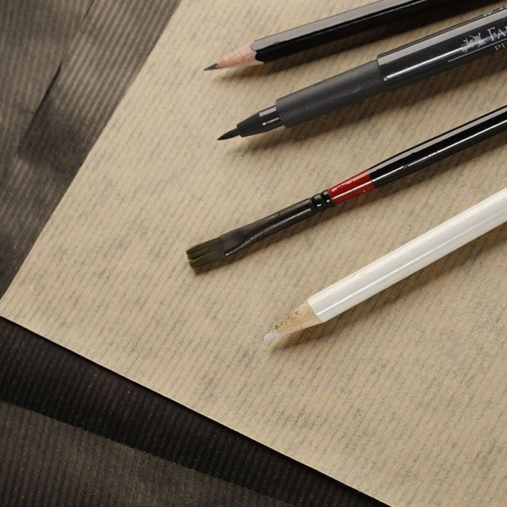 Rouleau de papier Kraft brun et noir 60 g/m² 1 x 10 m - Clairefontaine - Rougier et Plé