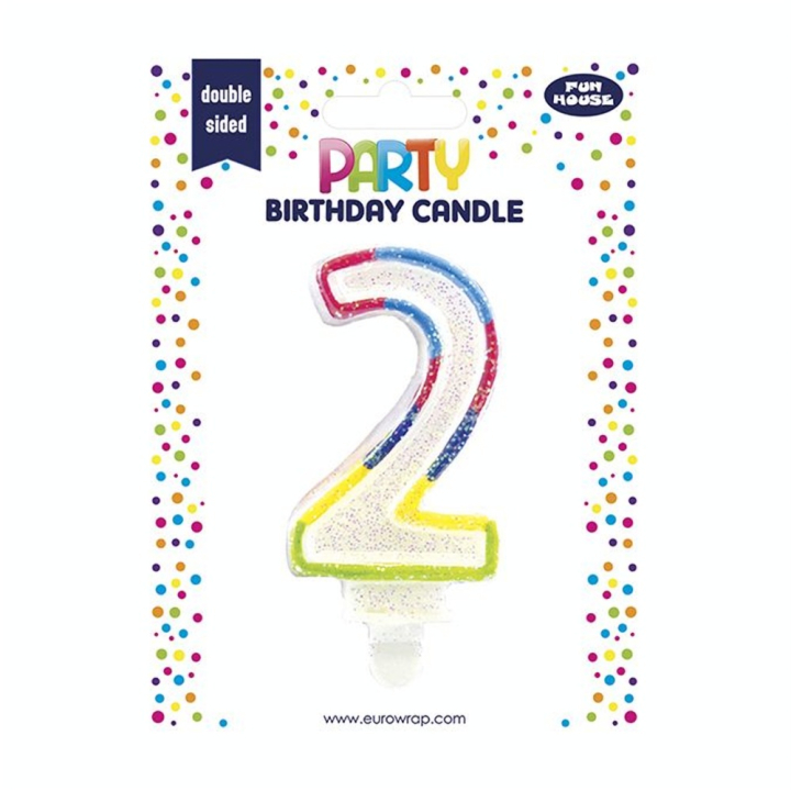 Bougie d'anniversaire Chiffre 2 - Party - Rougier et Plé