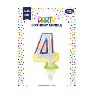 Bougie d'anniversaire Chiffre 4 - Party - Rougier et Plé