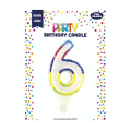 Bougie d'anniversaire Chiffre 6 - Party - Rougier et Plé
