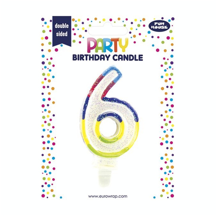 Bougie d'anniversaire Chiffre 6 - Party - Rougier et Plé