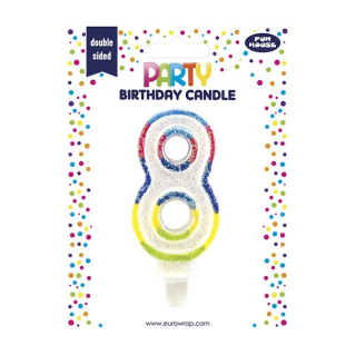 Bougie d'anniversaire Chiffre 8 - Party - Rougier et Plé