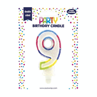 Bougie d'anniversaire Chiffre 9 - Party - Rougier et Plé