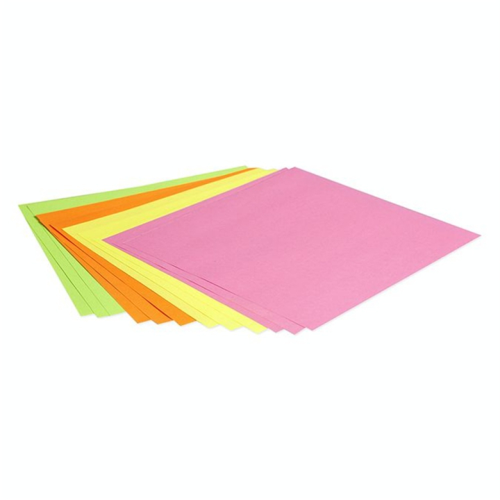Papier origami Teintes néon 20 x 20 cm 100 feuilles - Clairefontaine - Rougier et Plé