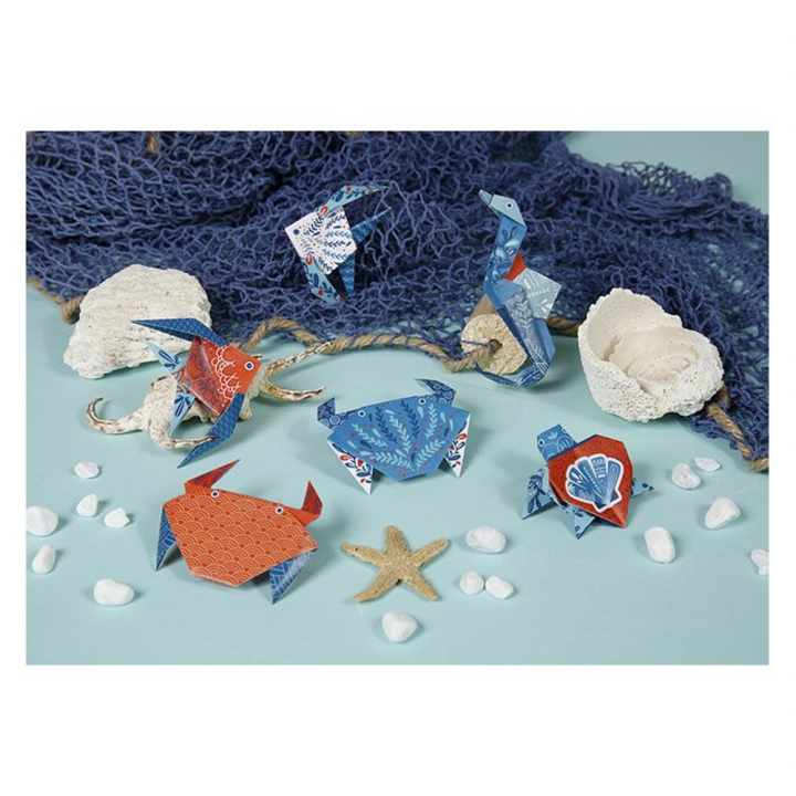 Kit origami Faune marine 60 feuilles 3 formats - Clairefontaine - Rougier et Plé