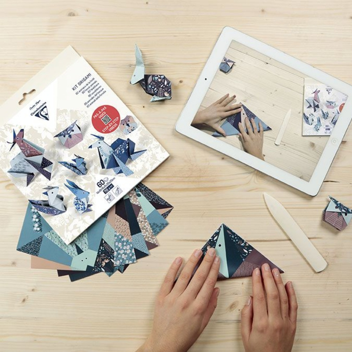 Kit origami Animaux 60 feuilles 3 formats - Clairefontaine - Rougier et Plé