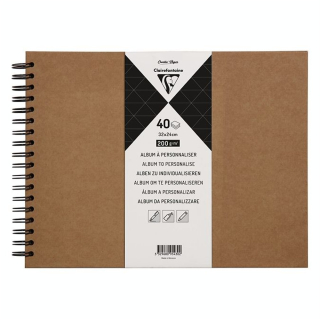 Album à personnaliser Kraft 40 feuilles 200 g/m² - Clairefontaine - Rougier et Plé
