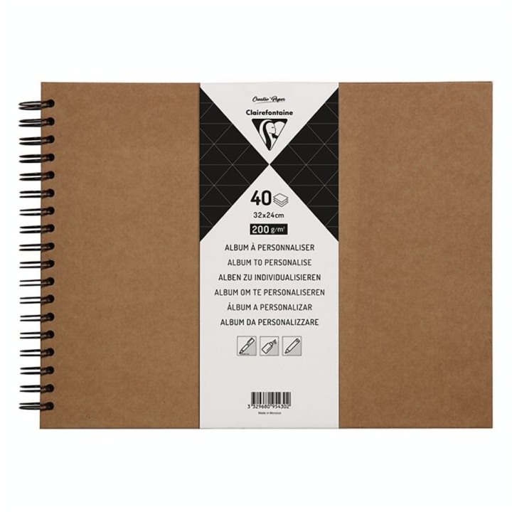 Album à personnaliser Kraft 40 feuilles 200 g/m² - Clairefontaine - Rougier et Plé