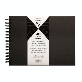 Album à personnaliser Noir 40 feuilles 185 g/m² - Clairefontaine - Rougier et Plé