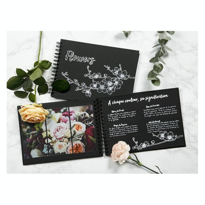 Album à personnaliser Noir 40 feuilles 185 g/m² - Clairefontaine - Rougier et Plé