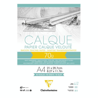 Bloc de papier calque 70 g/m² 50 feuilles - Clairefontaine - Rougier et Plé