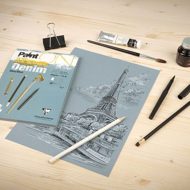 Bloc Paint'On papier Denim 250 g/m² 15 F - Clairefontaine - Rougier et Plé