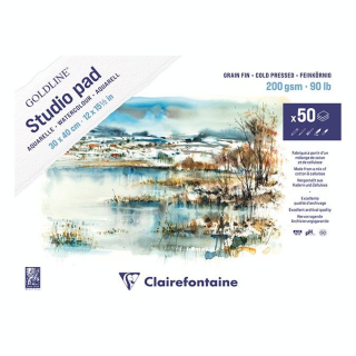 Carnet aquarelle Studio 200 g/m² 30 x 40 cm 50 Feuilles - Clairefontaine - Rougier et Plé