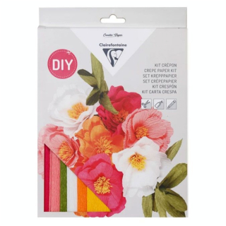 Kit papier crépon Bouquet de fleurs - Clairefontaine - Rougier et Plé