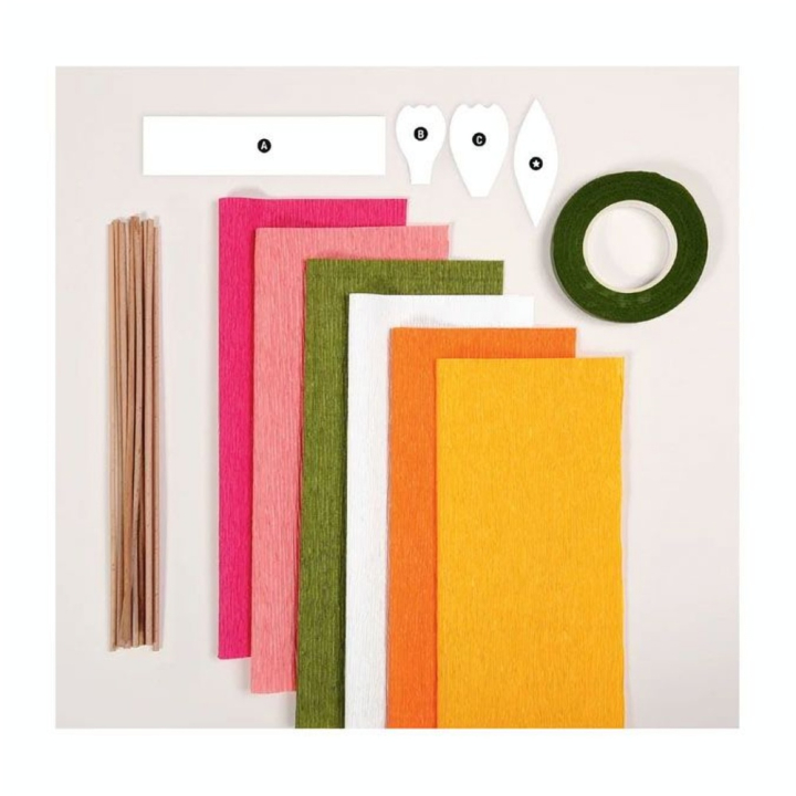 Kit papier crépon Bouquet de fleurs - Clairefontaine - Rougier et Plé
