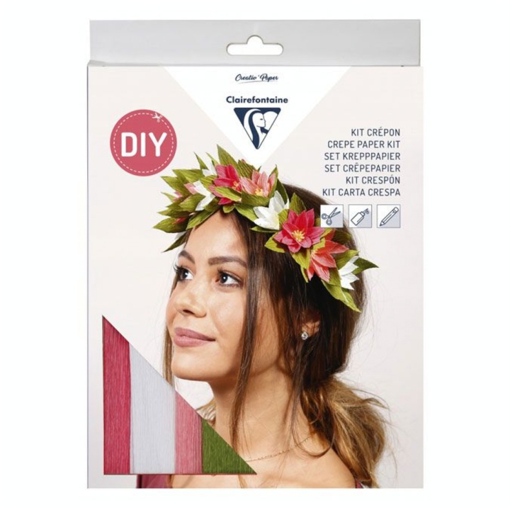Kit papier crépon Couronne de fleurs - Clairefontaine - Rougier et Plé