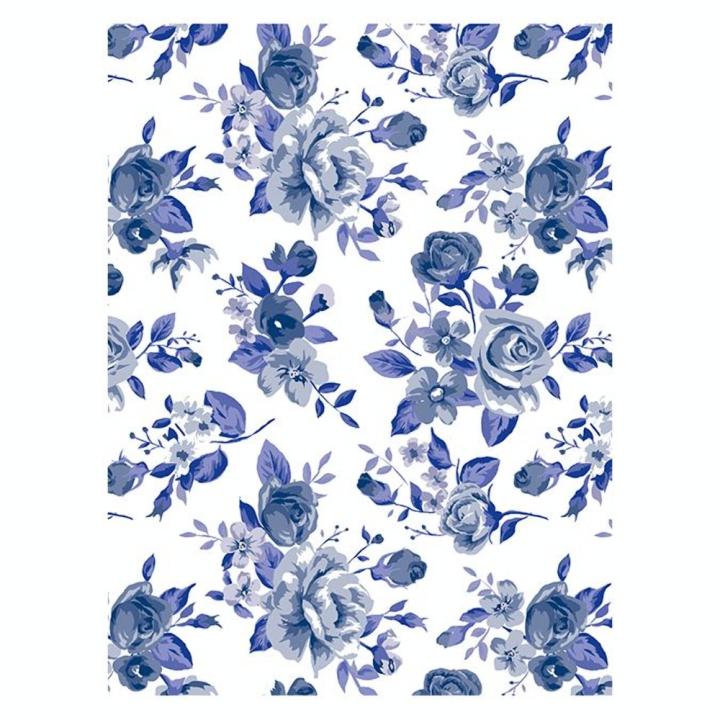 Papier 811 Lili blue (porcelaine) - Décopatch - Rougier et Plé