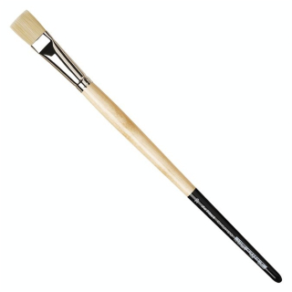 Brosse plate Chuneo Soies synthétiques blanches S.7129 - Da Vinci - Rougier et Plé
