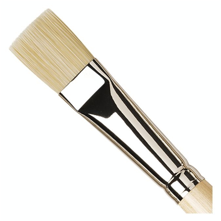 Brosse plate Chuneo Soies synthétiques blanches S.7129 - Da Vinci - Rougier et Plé
