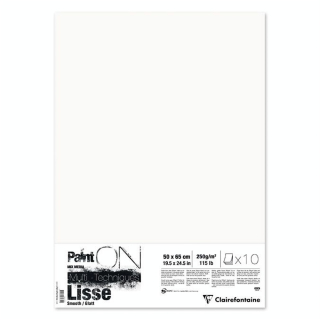 Papier Paint'On Lisse 250 g/m² 50 x 65 cm 10 feuilles - Clairefontaine - Rougier et Plé