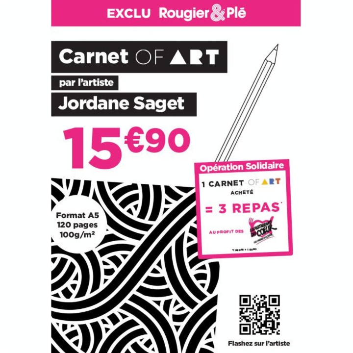 Carnet de croquis R&P 100 g/m² A5 120 pages Jordane Saget - Rougier&Plé - Rougier et Plé