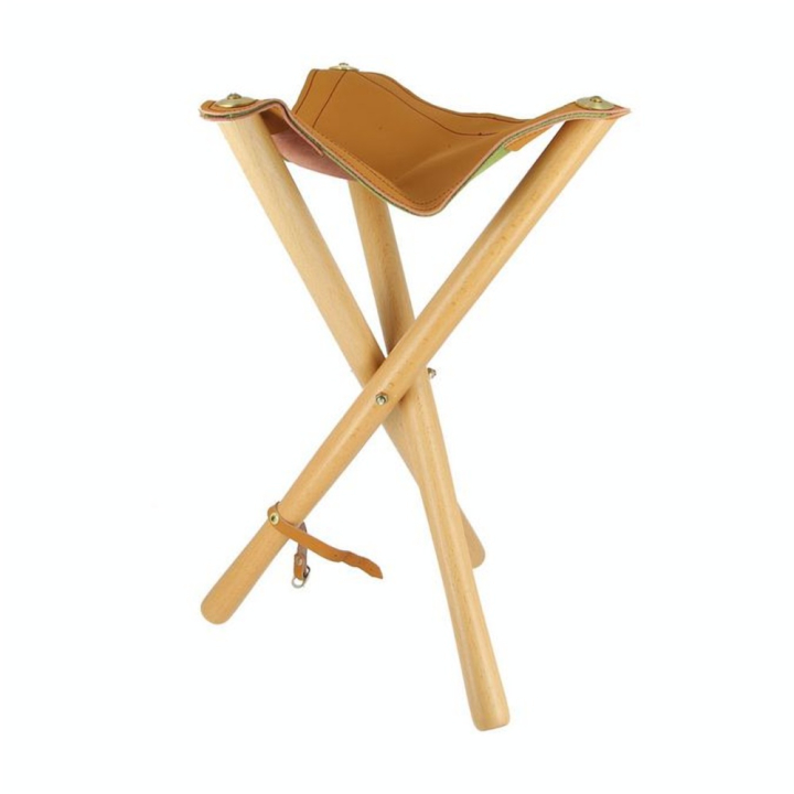Siège pliant en cuir 50 cm - Créa - Rougier et Plé