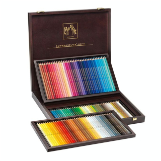 Crayon de couleur aquarellable Supracolor Coffret bois 120 pièces - Caran d'Ache - Rougier et Plé