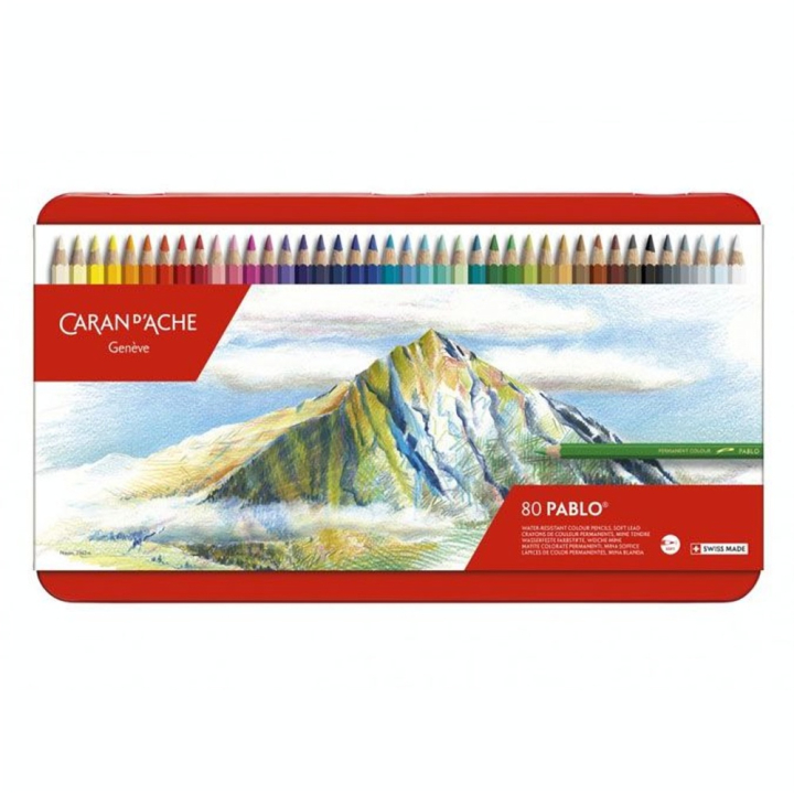 Crayon de couleur Pablo Boîte métal 80 pièces - Caran d'Ache - Rougier et Plé