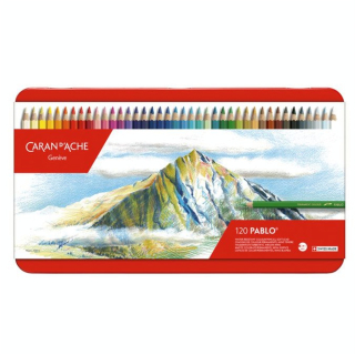 Crayon de couleur Pablo Boîte métal 120 pièces - Caran d'Ache - Rougier et Plé