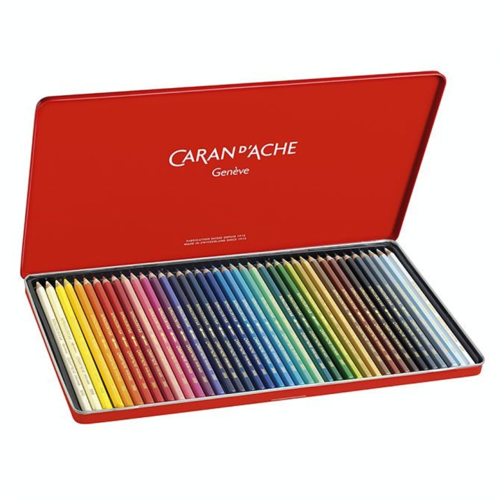 Crayon de couleur aquarellable Supracolor Boîte métal 40 pièces - Caran d'Ache - Rougier et Plé