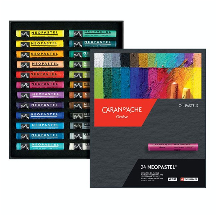 Pastel à l'huile Néopastel Boîte carton 24 pièces - Caran d'Ache - Rougier et Plé