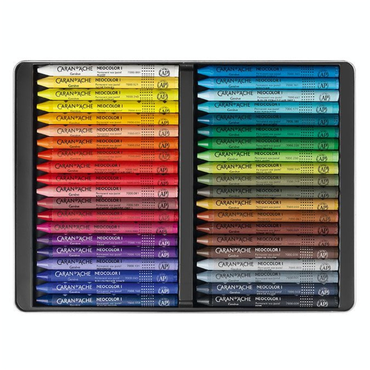Pastel à la cire Neocolor I Boîte métal 40 pièces - Caran d'Ache - Rougier et Plé